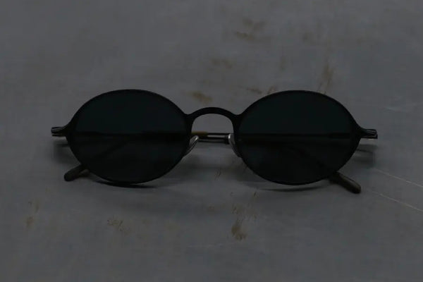 Rigards oval aluminum-magnesium alloy frame glasses RG0103AL series collection RG-RG0103AL-HKSH black frame dark gray lenses